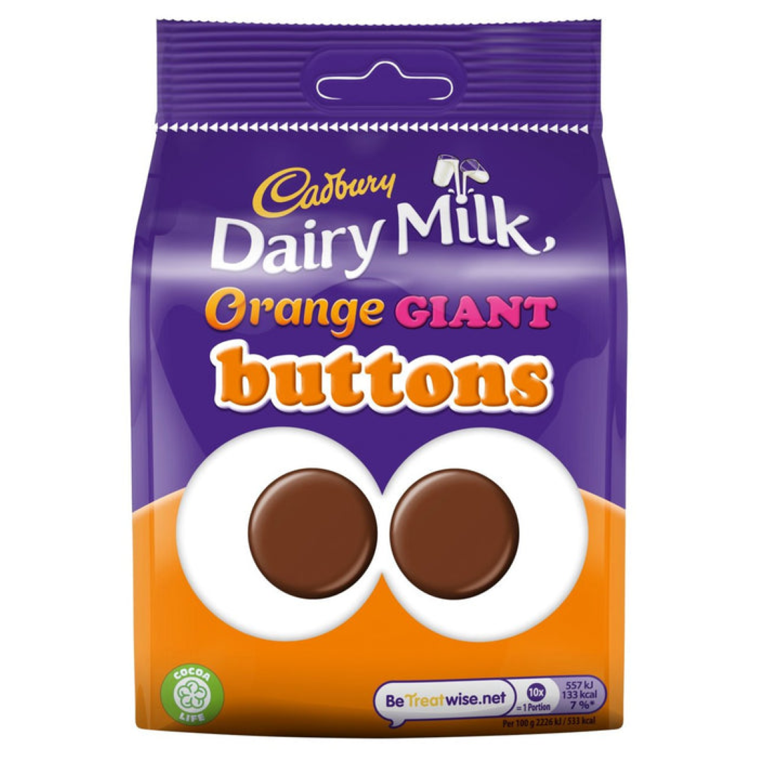 CADBURY ORANGE GIANT BUTTONS 110G